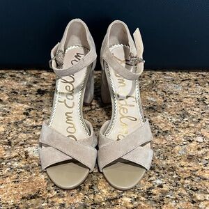 Sam Edelman Beige 3” Thick  Heels